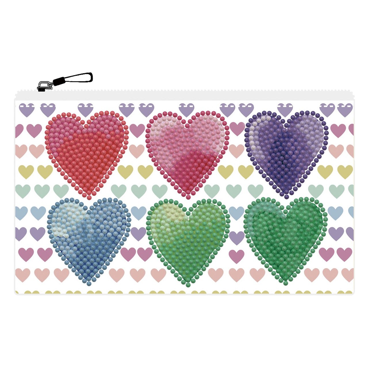 Diamond Dotz Kits - Dotzies, Love Hearts, Zipper Pouch, Round Dotz, Diamond Art Bags, Diamond Painting Bags, Diamond Art Projects, Diamond Painting Purse, Diamond Art Bag, Diamond Painting Bag
